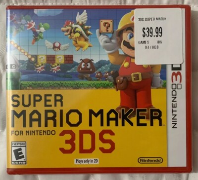 Super Mario Maker for Nintendo 3DS (2016, Nintendo) First Print Red Case Sealed