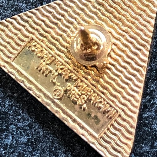 Pin Gold Tone Lions Club of Japan Perfect Attendance 1980s Green Enamel Rare - Picture 10 of 13