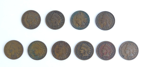 (10) Assorted Indian Head Cents / Please read the description / RA10IHC - Picture 12 of 24