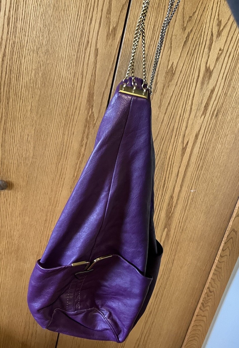 Vintage Chloe Purple Leather Shoulder Bag | eBay