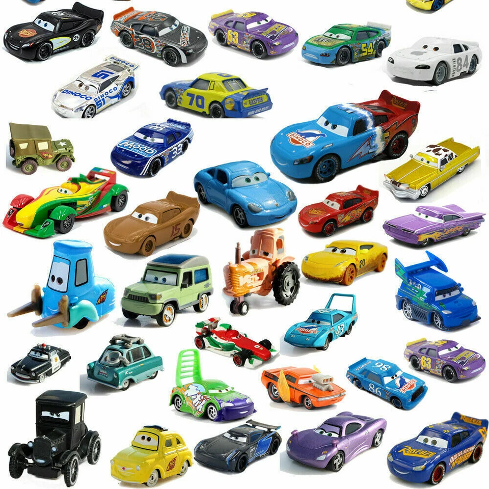 Nuovo Saetta McQueen Disney Pixar Cars 1:55 modellino pressofuso auto giocattolo - Immagine 2 di 4