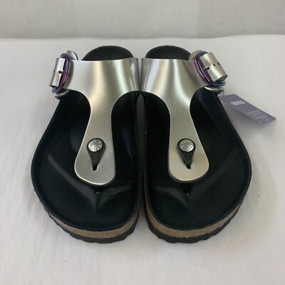 靴 BIRKENSTOCK Gizet Leather Embos 26.0 40 Gizeh Flower Leather Black | BIRKENSTOCK