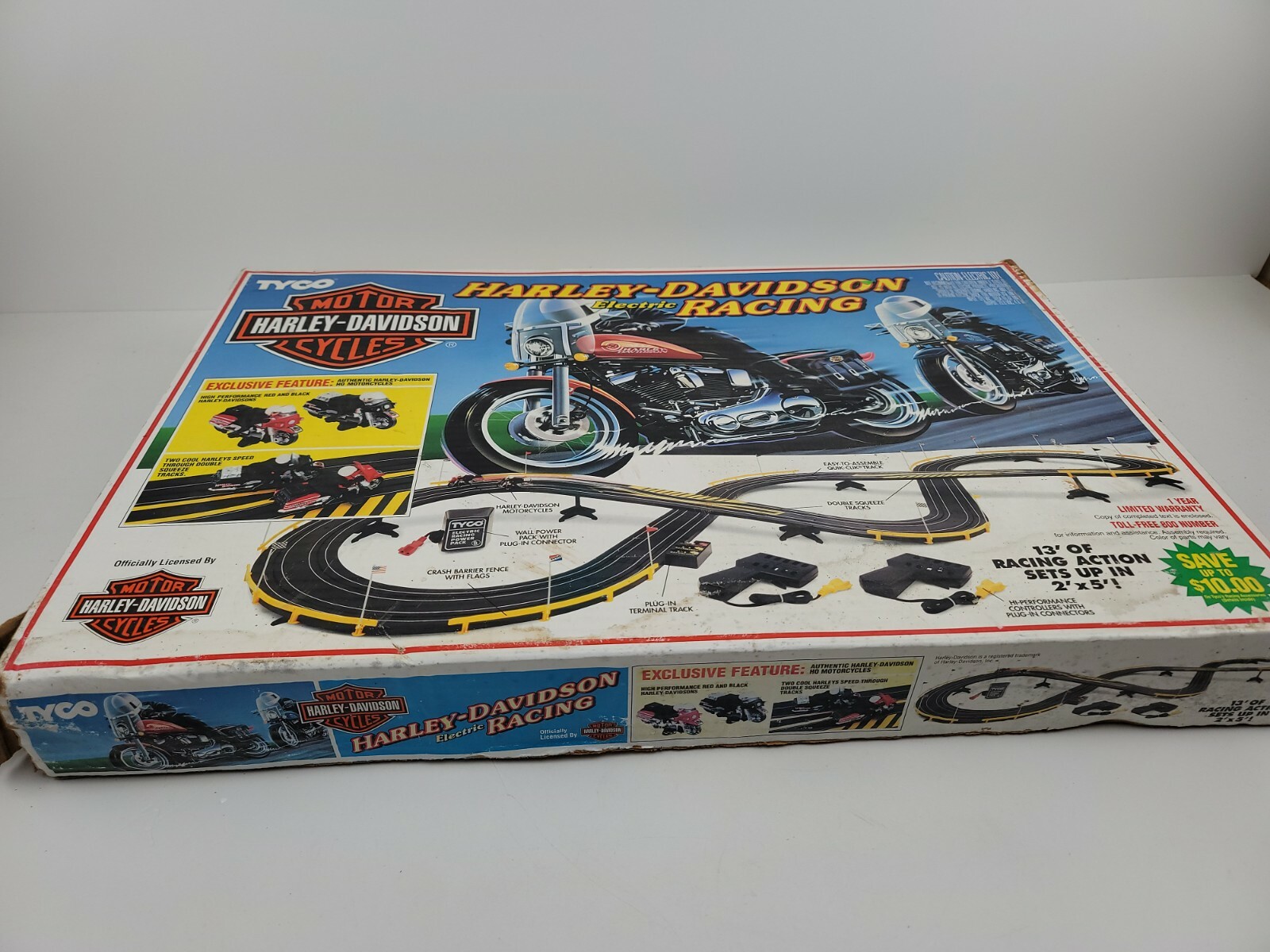 New Tyco 1992 Harley Davidson HO Motorcycle Slot Electric Racing Action