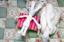 1lb White Wool Roving, Wool Roving, Shep's Wool, Merino Roving, Roving