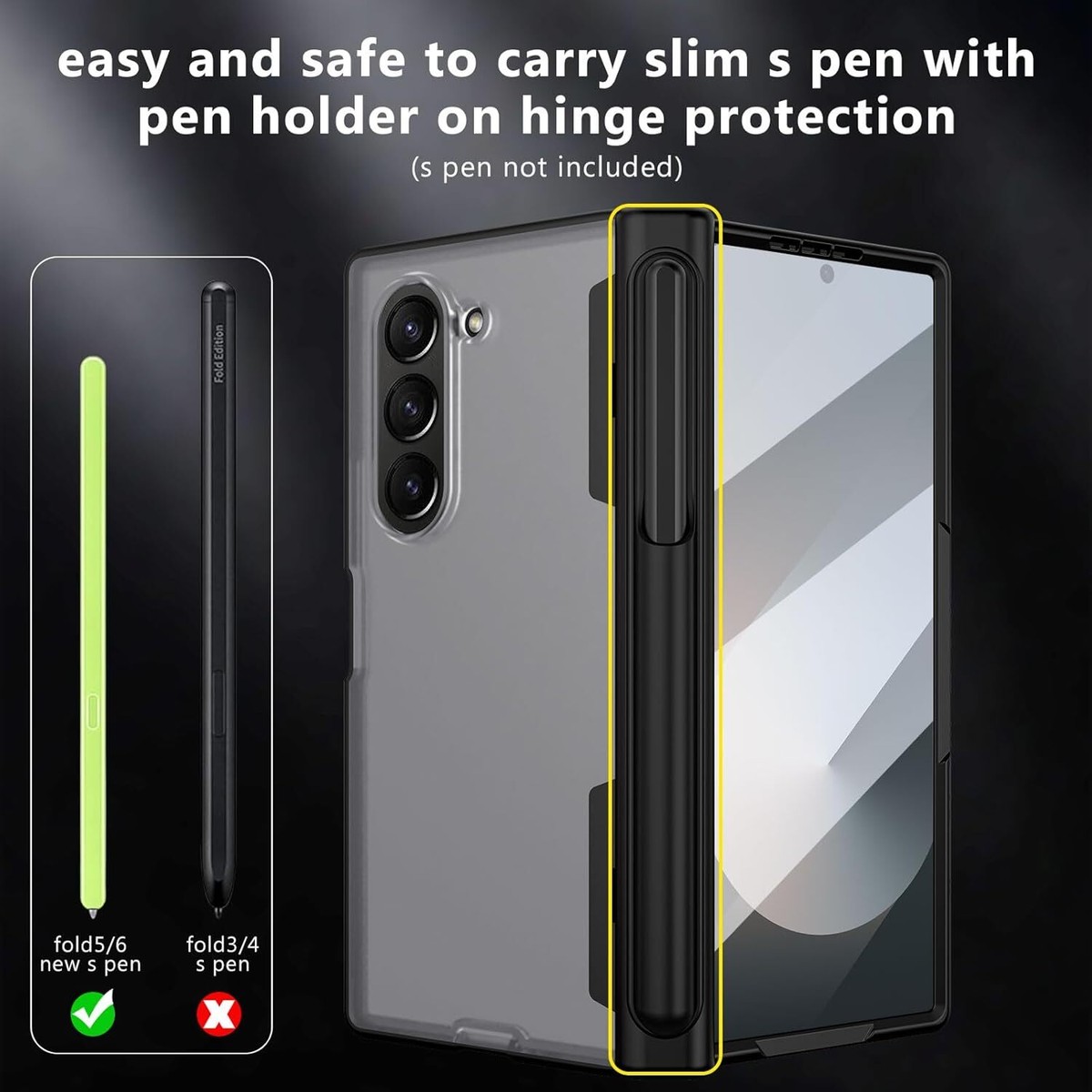 liuziyi for Samsung Galaxy Z Fold 6 Case, Built in Screen