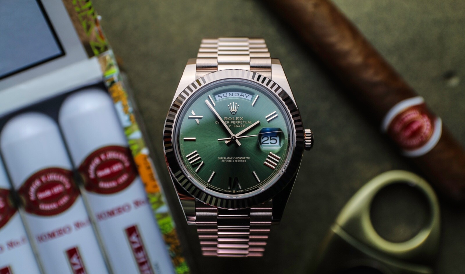 Rolex Everose Day-Date Olive Dial 228235 2022 image 9