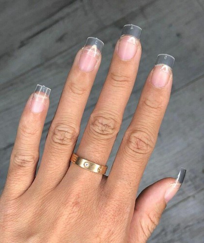 500pcs Half Cover Short Length Square Nail Tips 10sizes Short Transparent Clear Ebay