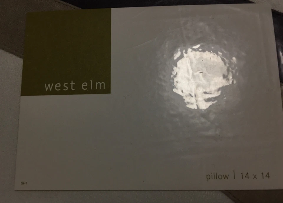 NUEVA Funda Carcasa West Elm 14” Cuadrada Almohada Falsa + INSERTAR Mod Imitación Gamuza  Foto 4 de 4