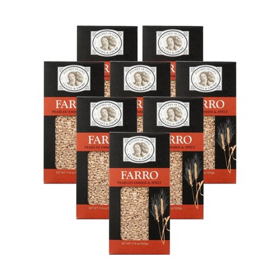 Pearled Farro from Italy 17.6 oz (Pack of 8) | Non-GMO, Whole Grain, High in ...