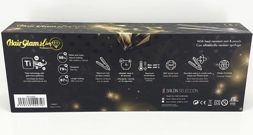 Plancha de pelo Profesional Hair Glam Black-Gold