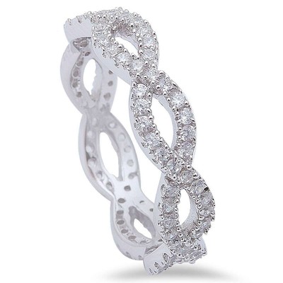 5mm Infinity Engagement Band Ring Crisscross Twisted ...