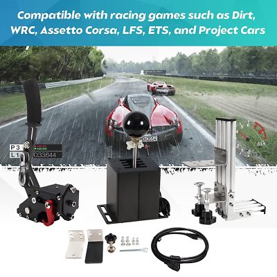 PC USB Simulator Shifter Handbrake with H Gear Shifter for G29 G27 G920 T300RS