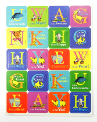 Dr. Seuss Character Alphabet Sticker Sheet Eureka