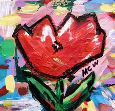 Red Tulip Like Street Art