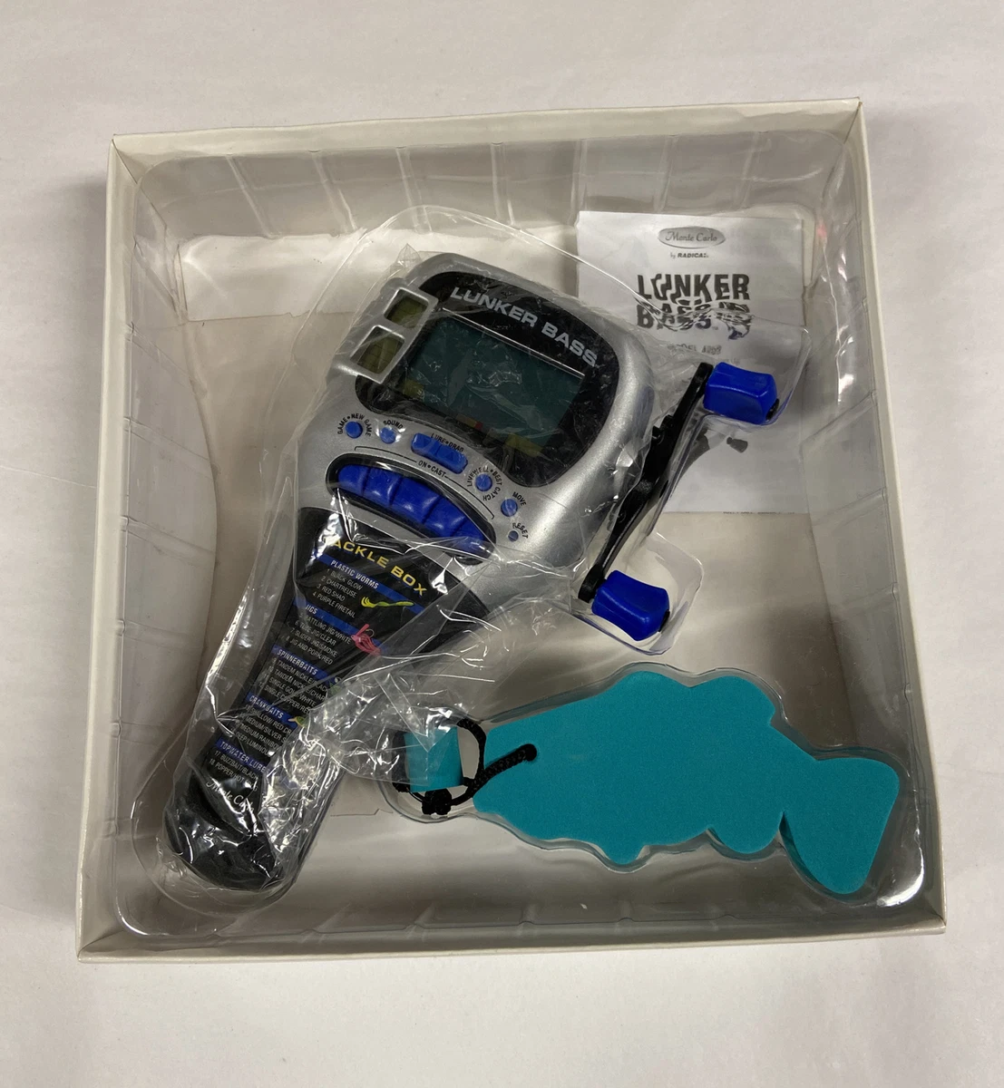 Lunker Bass Electronic Fishing Game Handheld Radica Vintage LCD