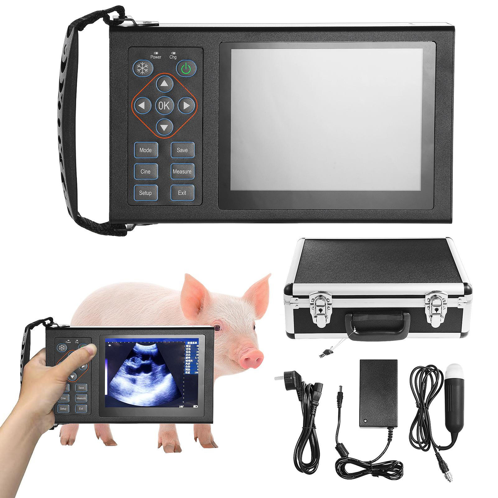Pet Ultrasound Machine Veterinary Portable Handheld Goat Cattle Pregnancy Test