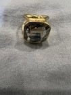 Holiday Statement Smoky Topaz Cocktail Ring Faux Gold — photo 3