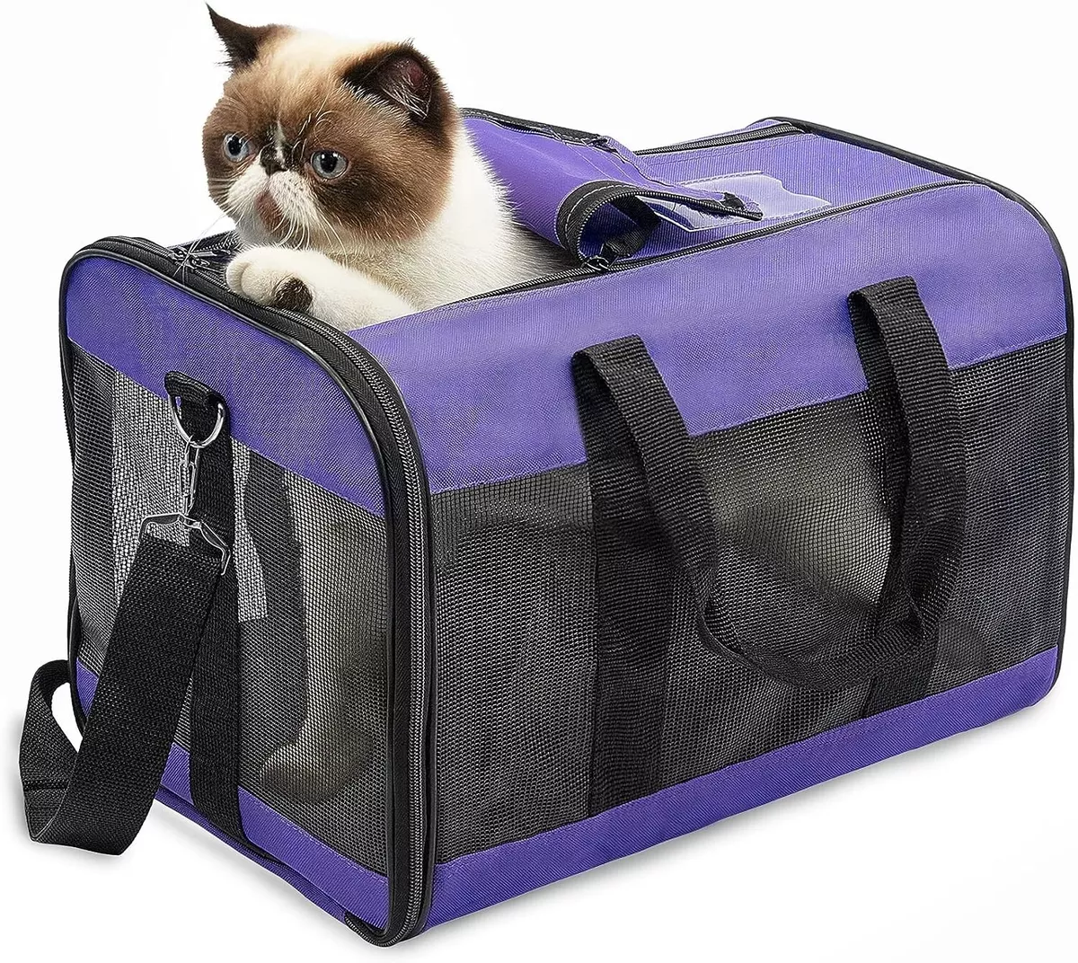 HITSLAM Pet Carrier Cat Carrier Soft Sided Pet Travel Carrier for