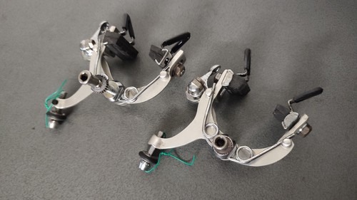 CAMPAGNOLO SUPER RECORD - Road Brake Calipers 70s-80s + 4 Pads - Pinze Freno - Foto 11 di 16