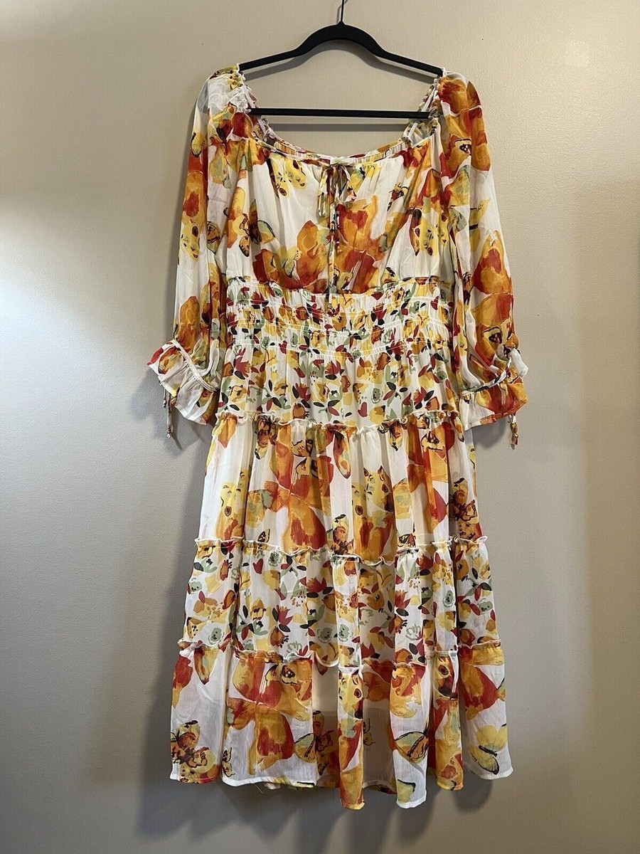 white christmas dresses Lenni Midi Dress - Espresso Chiffon Floral main image 0