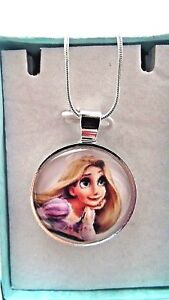 *PRINCESS RAPUNZEL TANGLE DOME NECKLACE 18 INCH 4 TO 6 YEARS  GIFT BOX BIRTHDAY