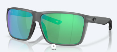 NEW Costa Del Mar RINCON II Polarized Sunglasses Smoke Crystal/Green Glass 580G
