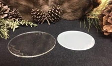 1- 3.5" Crystal & 1- 3" Frosted Glass Disc for Friction Pot Turkey Calls