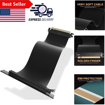 Versatile 90 Degree PCIe 3.0 Riser Cable - Ideal for Vertical GPU Installations