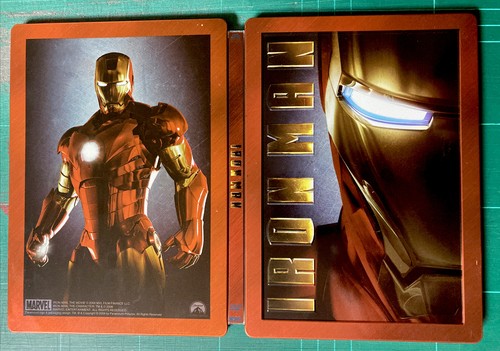Iron Man Blu-ray Steelbook 2 Disc Asian Release Region 3 Marvel Comics w/ J card - Picture 8 of 11