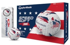 New TaylorMade SpeedSoft Ink USA Golf Balls 1-Dozen White
