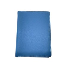 Used HERMES  Agenda GM/Notebook cover/Leather/BLU/Plain/Ladies