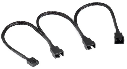 Poppstar Lüfterkabel, 4-Pin Buchse auf 1x 4-Pin PWM Stecker und 2x 3-Pin Stecker