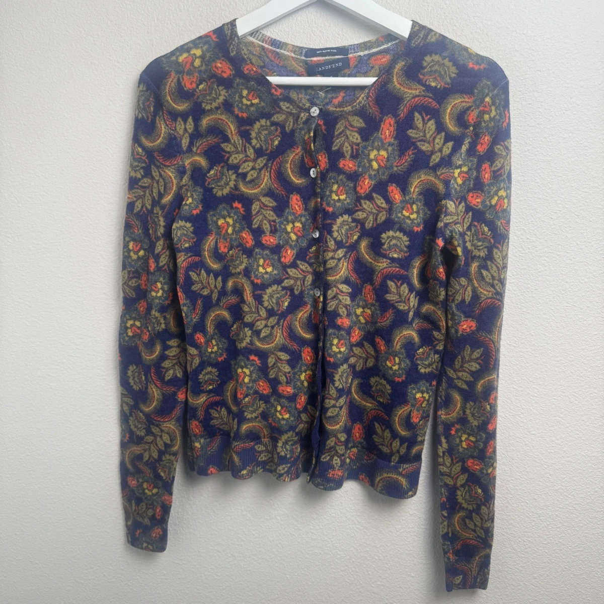 Paisley Cardigan Blue Sweaters for Women for sale | eBay