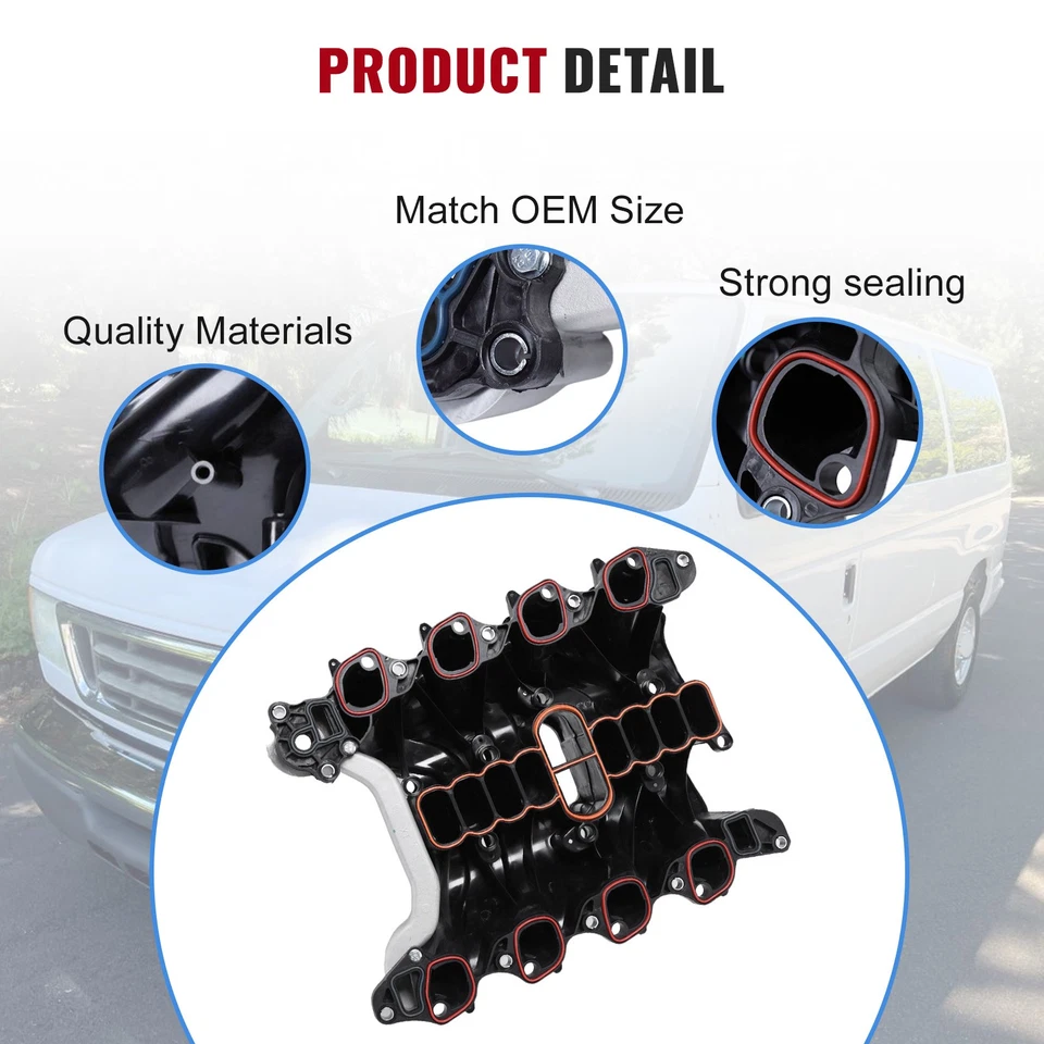 Colector de admisión superior con junta para Ford F-150 F-250 1997-2006 E-150 E-250 4,6 L Foto 4 de 4