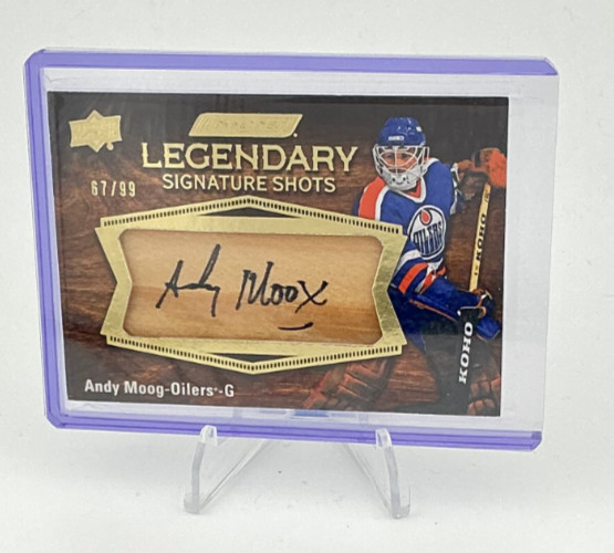 2023 Upper Deck Engrained Legendary Signature Shots /99 Andy Moog #LSS-AM Auto