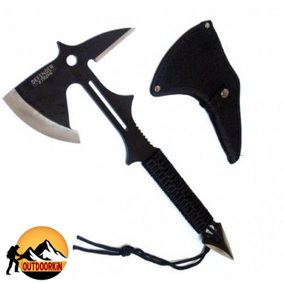 Throwing AXE Black TOMAHAWK Battle HATCHET Hunting SURVIVAL Full Tang 15''