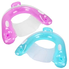 Inflatable Pool Float Chair, 2 Packs Adult Pool Chair Lounge Floats W/Dual Cu...