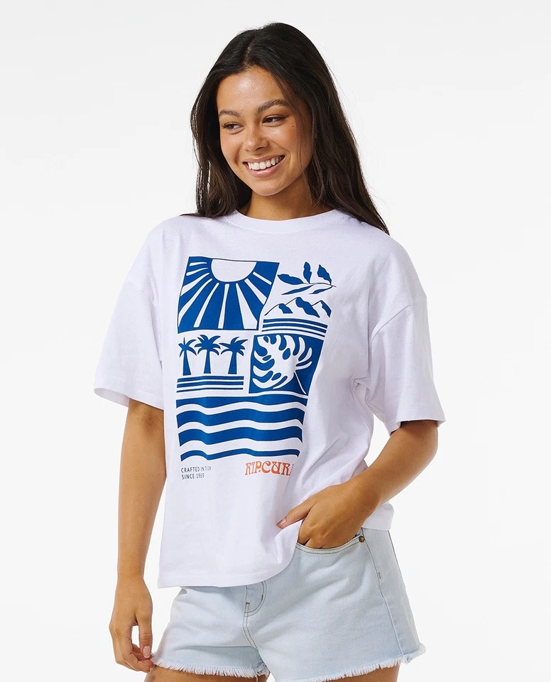 Rip Curl Santorini Sun Heritage T-Shirt - M - Neu - Bild 2 von 4