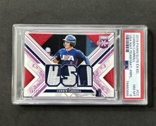 2019 Panini Elite Extra Corbin Carroll Game Used Patch Purple /25 PSA 8 USA 