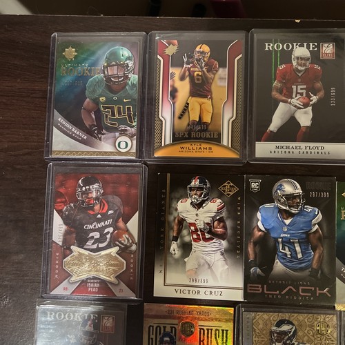 LOTE DE 35 TARJETAS NUMERADAS DE FÚTBOL AMERICANO DE LA NFL - Peterson Foster Cruz Connor Rookies - Imagen 9 de 15