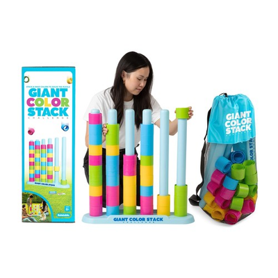 #ad Stack Game Giant Color Challenge 50 Puzzles Outdoor Family Party Relatable Nappa $89.99