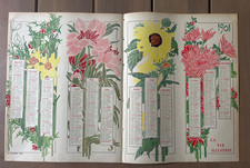 1900 Adolphe COSSARD - BLUMENKALENDER 1901 Für die Zeitschrift LA VIE ILLUSTREE