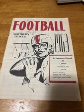 1963 Northern League Football Program St Lawrence Cen At Canton 9/28 St Lawrence