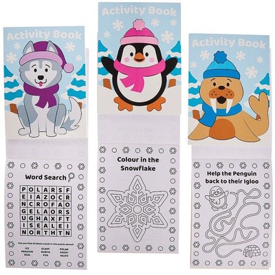 FX361 Winter Mini Aktivitäten Bücher  12er Pack, Puzzles und Malen nach Zahle...
