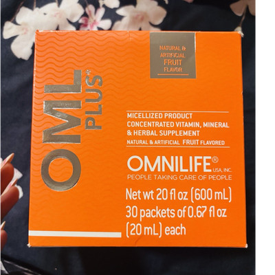 Omnilife OML Plus Fruit Flavor Dietary Supplement 30 Packets 20mL Each 600mL