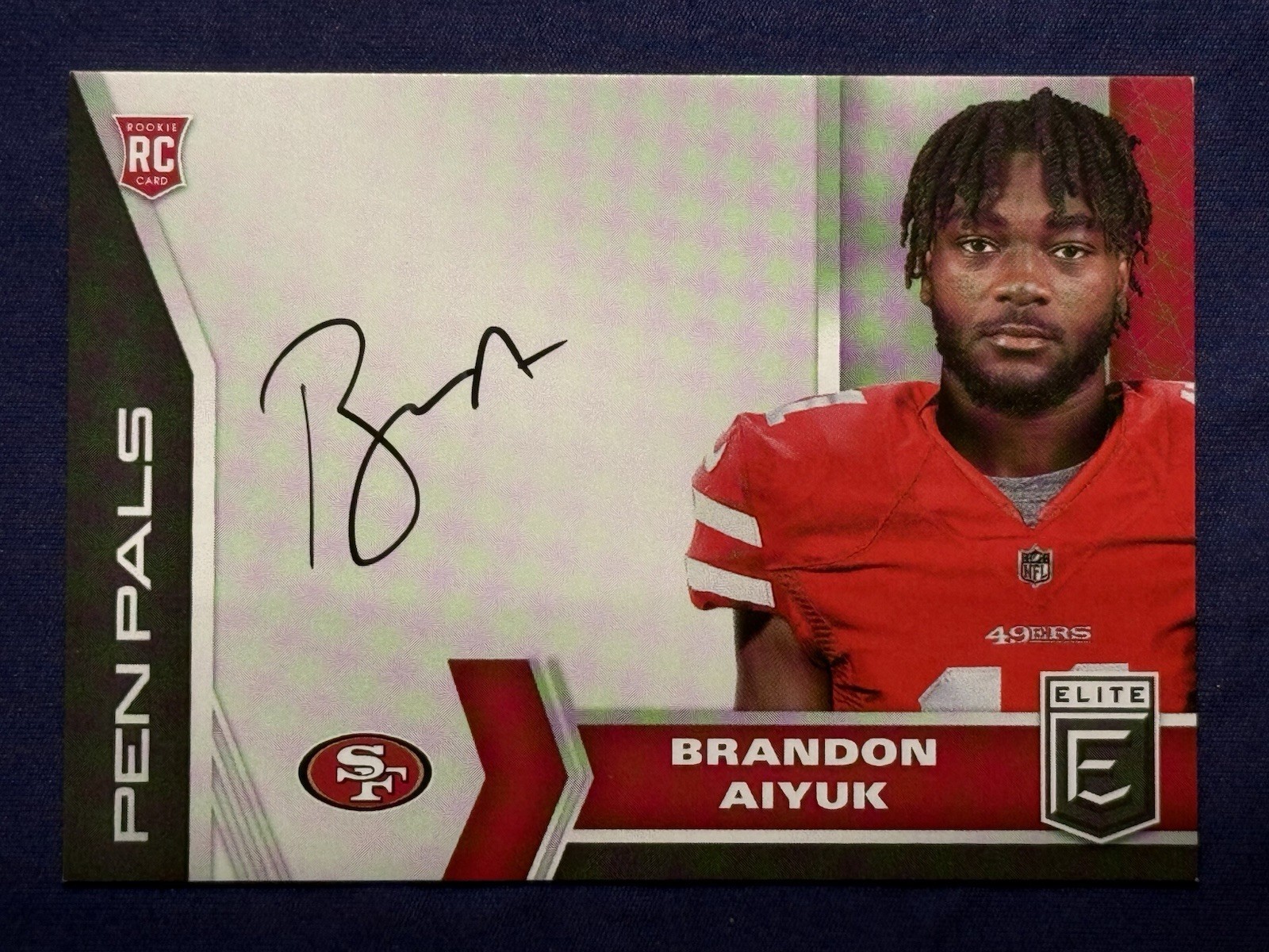 BRANDON AIYUK 2020 Donruss Elite Pen Pals RC Rookie Auto 49ers - Black Ink