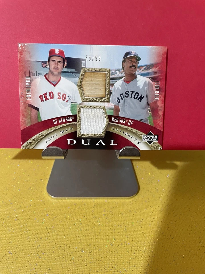 Artefactos de cubierta superior 2005 - artefactos dobles Jim Rice, Fred Lynn #DA-LR/99 (MEM) Foto 3 de 4