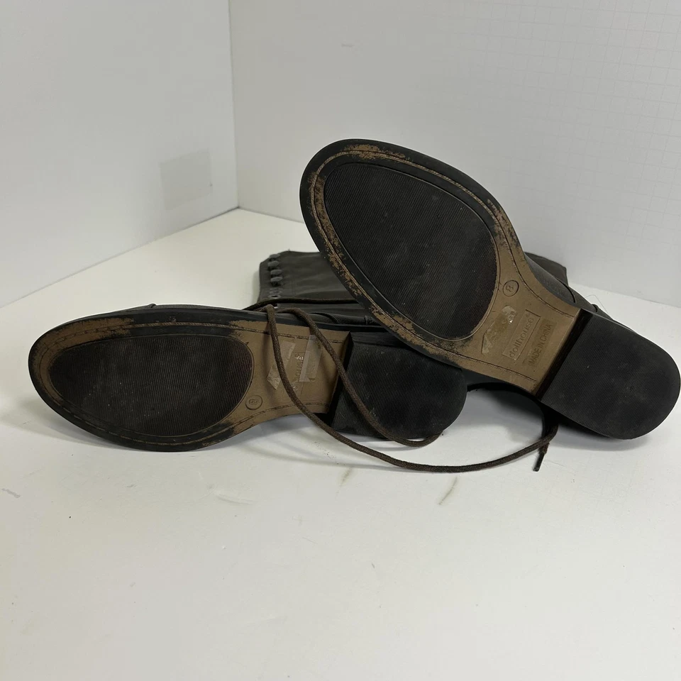 Botas Casa Muñecas Mujer Talla 8 Combate Con Cordones Acolchadas Cremallera Cuero Moto Foto 3 de 4