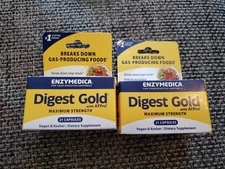 Two New in Box, 2 Bottles Enzymedica Digest Gold Max Strength 21 Capsules Each