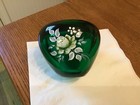 Vintage Forest Green Hand Painted Apple paperweight, signed — photo 3